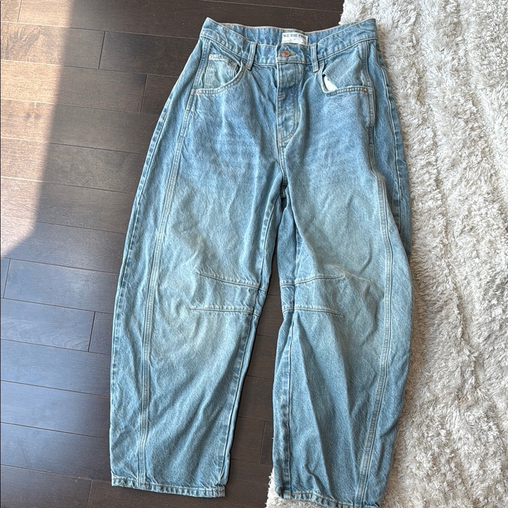 We The Free free people Sky Blue Denim barrel jeans